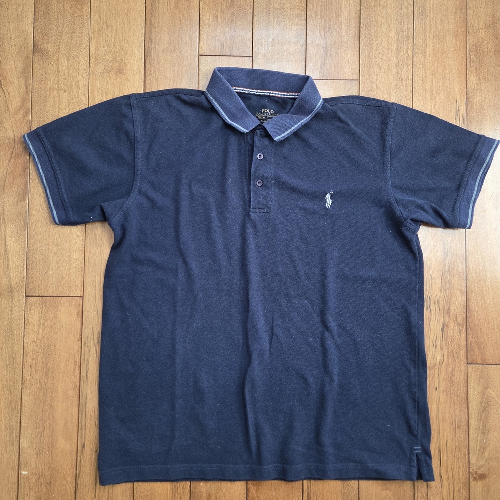 Ralph Lauren Men's Navy Blue Classic Short Sleeve Polo Shirt Size L